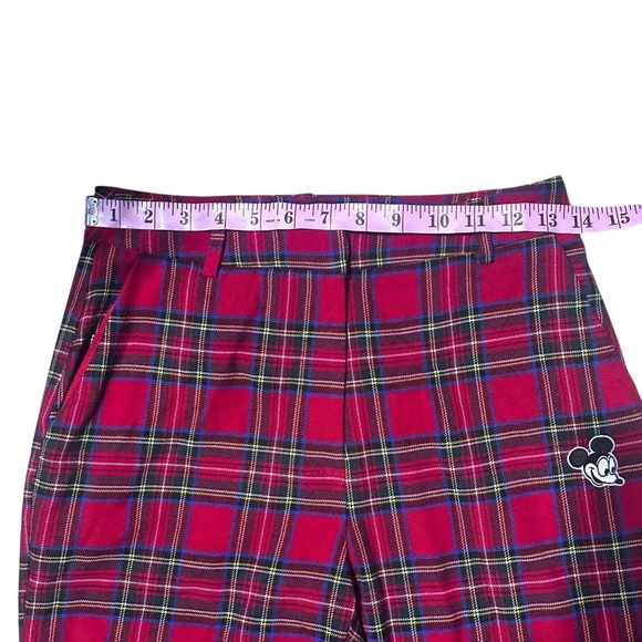 Plaid Mickey Mouse Vintage Vibe Trouser XS - Picture 12 of 16